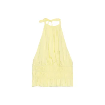 ZARA Tank Tops Women's Yellow