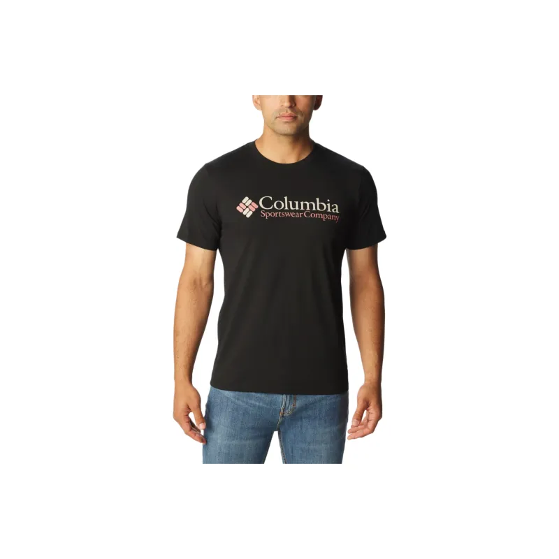 Columbia T Shirt Men's Black Vintage Logo-0