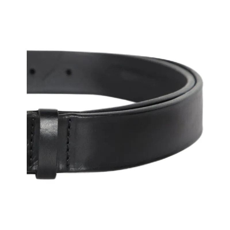 ORCIANI Leather, Metal Leather Belts Men's Black -2