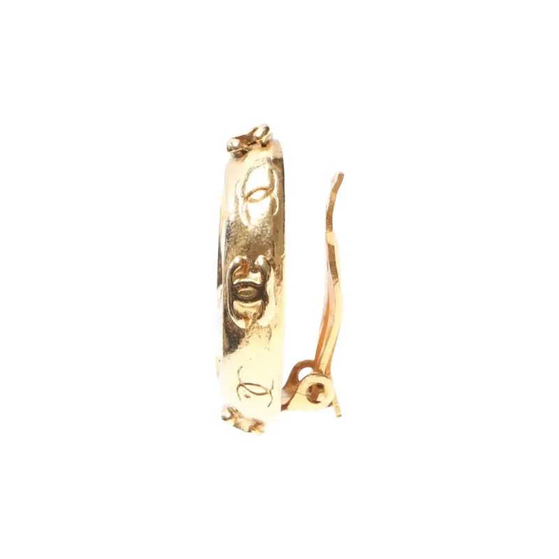 CHANEL 1986 1994 Cc Mark Clip on Earrings-1