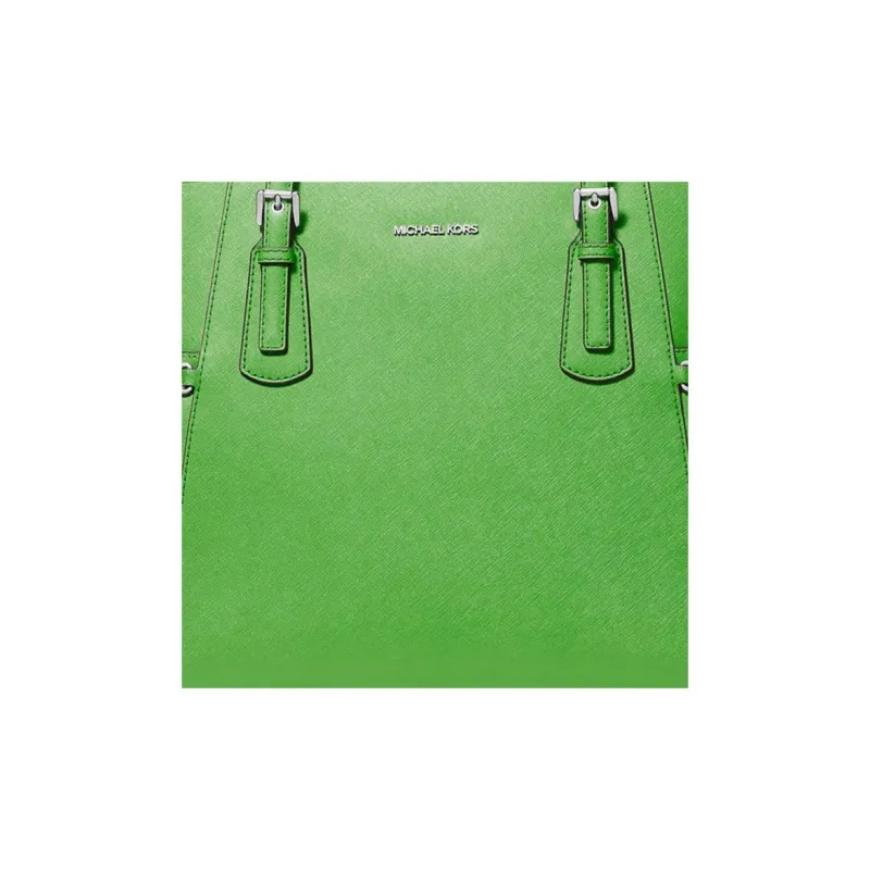 MICHAEL KORS Voyager Leather Tote Bag, Shopping Bag, Shoulder Bag Tubas Women's Jungle Color-2