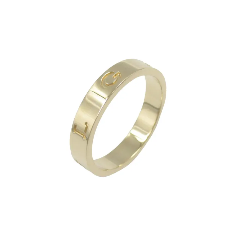 BVLGARI Pre Owned 2010s 18K Yellow Gold B zero1 Essential Band Ring-2