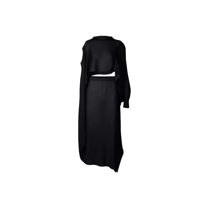 ISSEY MIYAKE Long Sleeved Dresses Women's Black-0