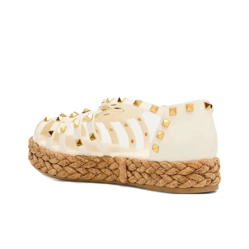 Valentino Roman Sandals Women's White-2