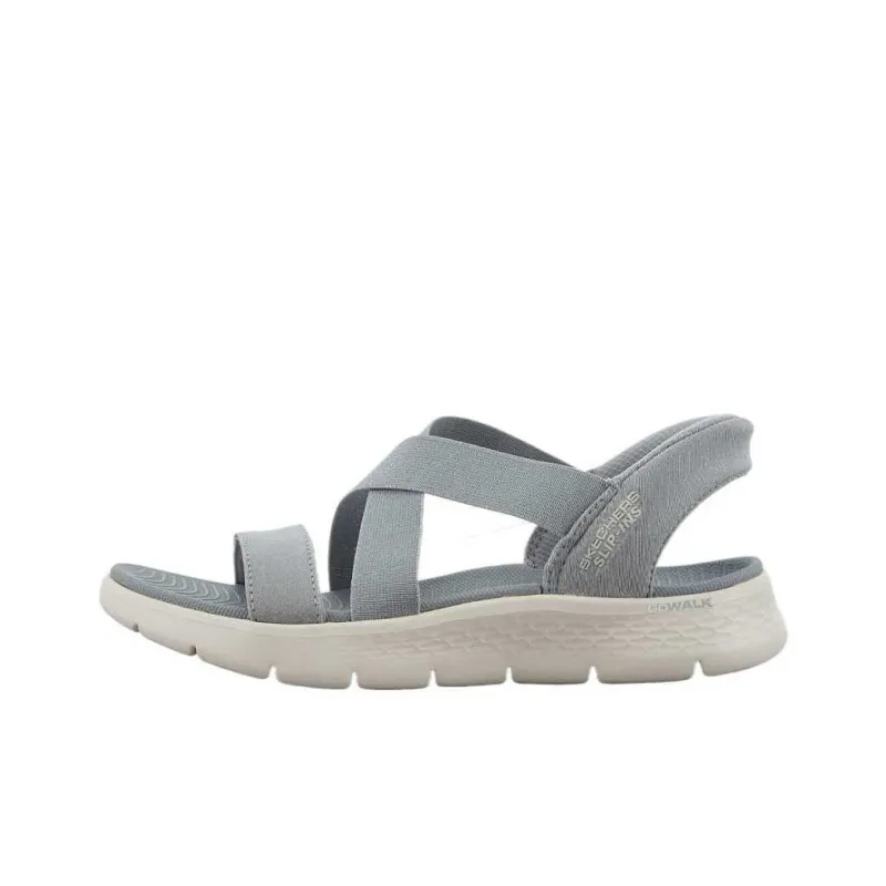 Skechers GOWALK One Strap Sandals Medium Heel 3 5cm Women's Blue Gray-0