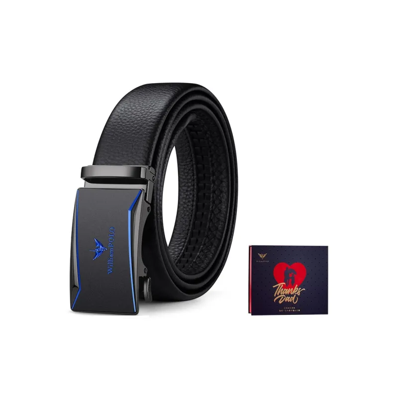 WilliamPOLO Top Grain Cow Leather Leather Belts Men's Multicolor 3.5cm Width-0