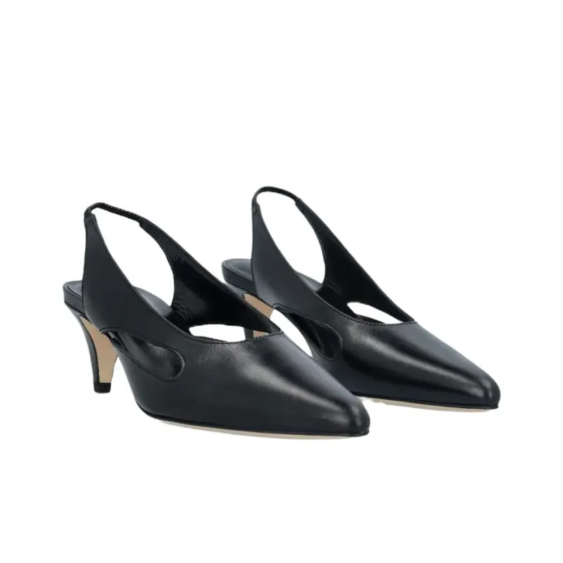 By Far Runa Cone Heel High Heels 6cm Women's Black-2