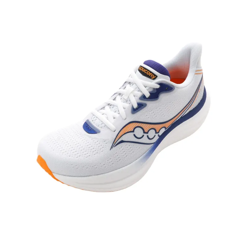 Saucony Triumph 23 Anti Slip Wear Resistant Low Top Running Shoes Men's White-3