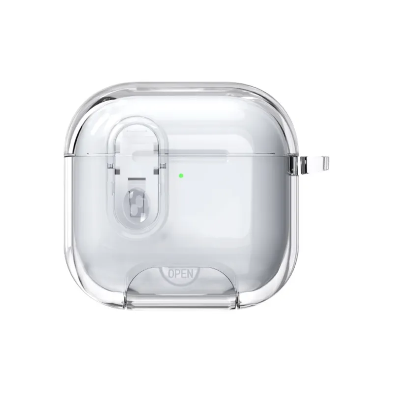 Yoobao Compatibility AirPods4 TPU Transparent Lock With Instant Stands Impact Resistant Headphone Set-0