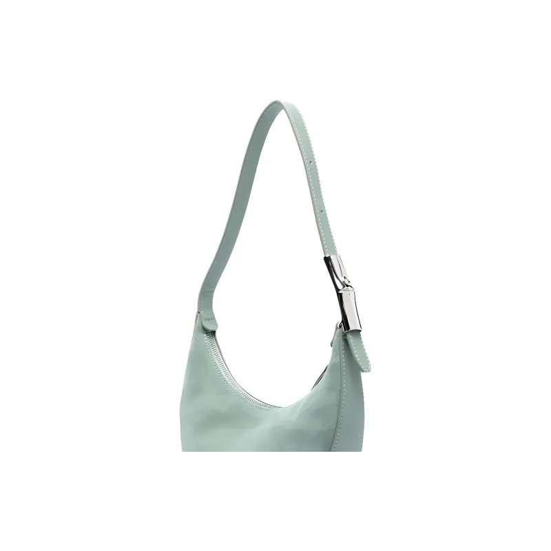 LONGCHAMP Roseau Essential Suede Cow Leather Shoulder Bag, Hobo Bag, Handbag Trumpets Women's Green-3