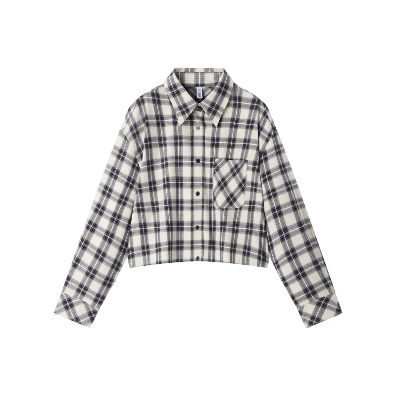 SEM/R Long Sleeved Shirt Women's White Coffee Tone-2