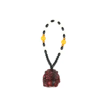 ANNYONNLLY Small Leaf Red Sandalwood Pendants Unisex