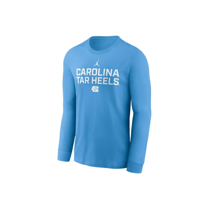 Jordan North Carolina Sideline Men's Jordan Brand Dri FIT College Long Sleeve T Shirt-0