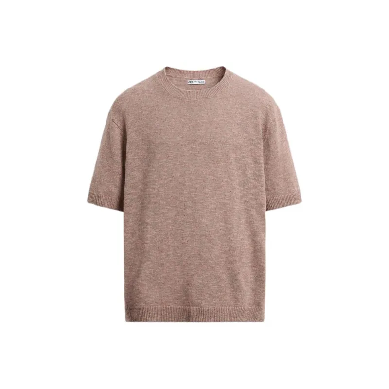 ZARA T Shirts Men Pink-0