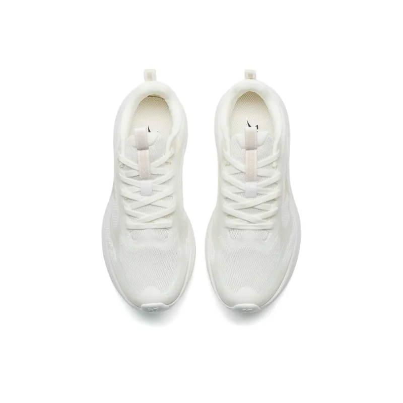 XTEP Feather Breathable Lightweight Rebound Low Top Casual City Commute Running Shoes Women's Sail White-3