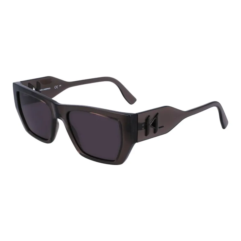 KARL LAGERFELD Bio Based Injection Molded Rectangular Sunglasses Unisex Gray-0