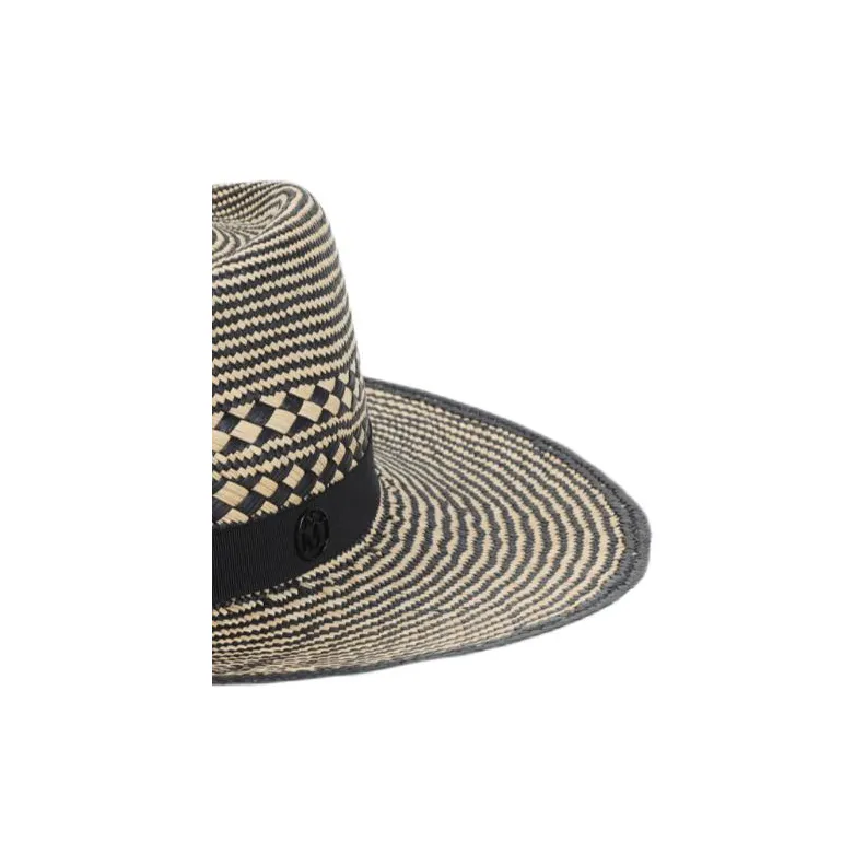 Maison Michel Straw Cotton Top Hats Women's Black-2