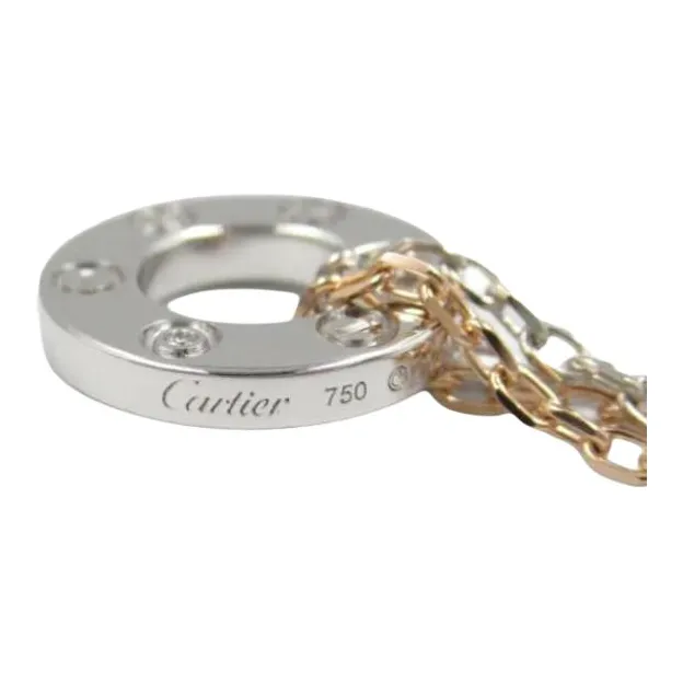 CARTIER 18K Rose Gold, 18K White Gold, Diamond Necklaces Women's Gold-2