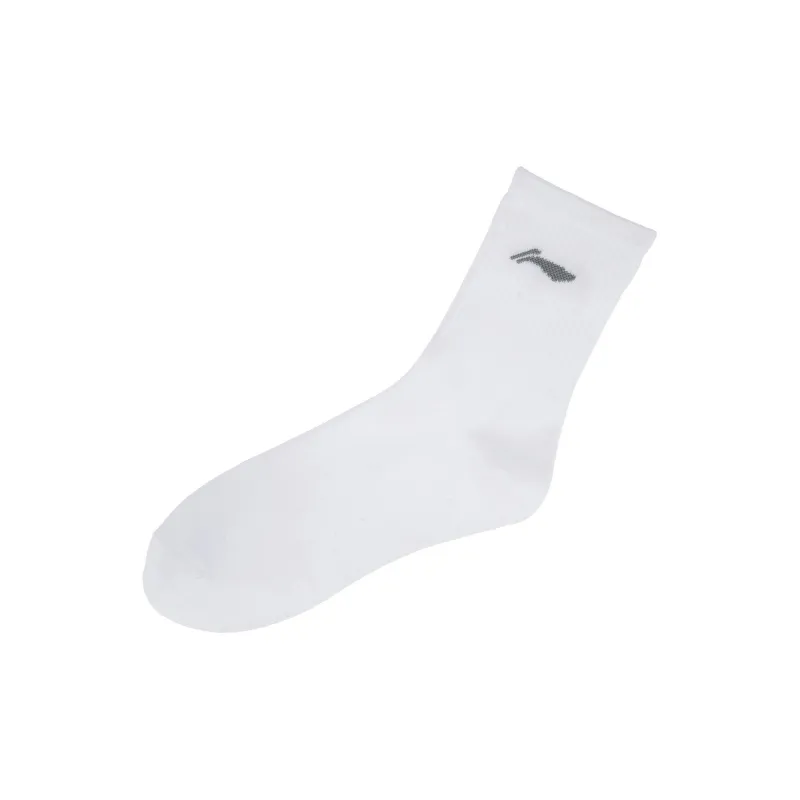 LiNing Fitness Series Mid Calf Socks Unisex 6 Pack White-2