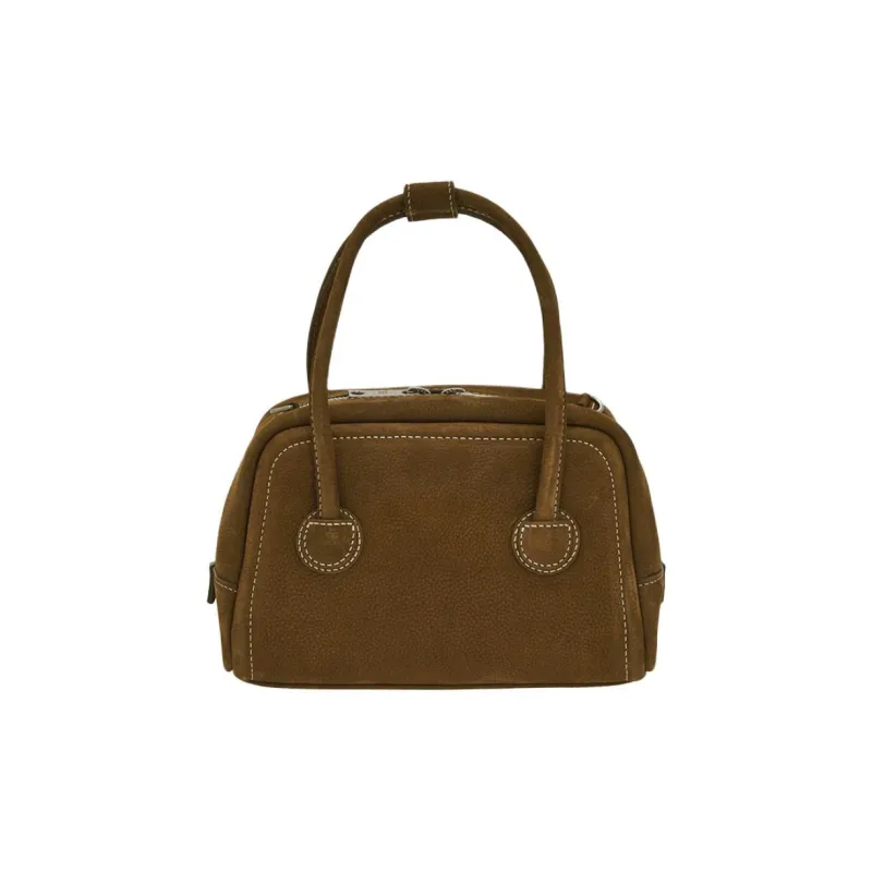 MARGE SHERWOOD Cow Leather Tote Bag, Shopping Bag, Shoulder Bag, Handbag Mini Women's Chestnut-2