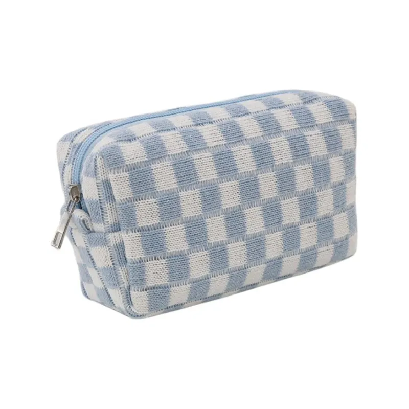 ZHIYIN Checkerboard Square Portable Storage Bag Large Capacity Travel Portable Multifunction Makeup Bag Make up Tools-1