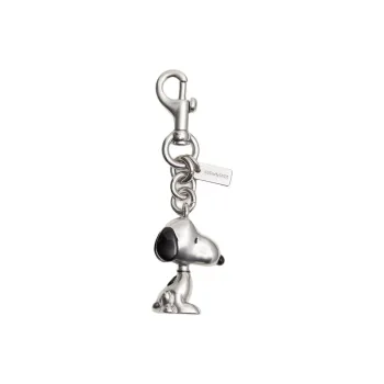 COACH PEANUTS Snoopy, Collaboration Metal Key Ring Charm Bag Charm Bag Merch Women's Silver