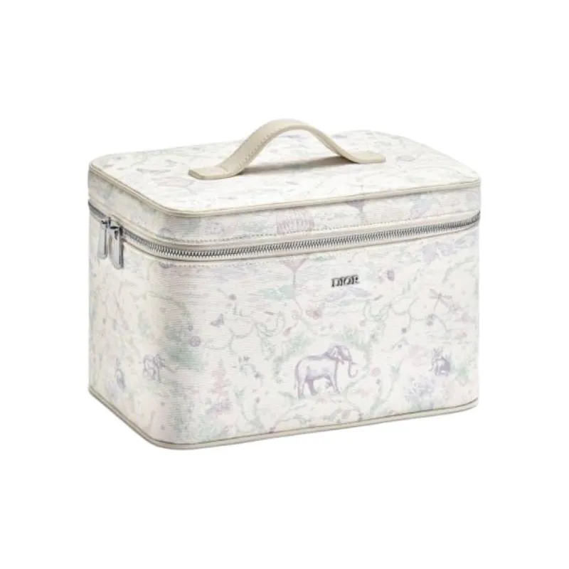 DIOR Cow Leather Makeup Bag Kids' Ivory-1