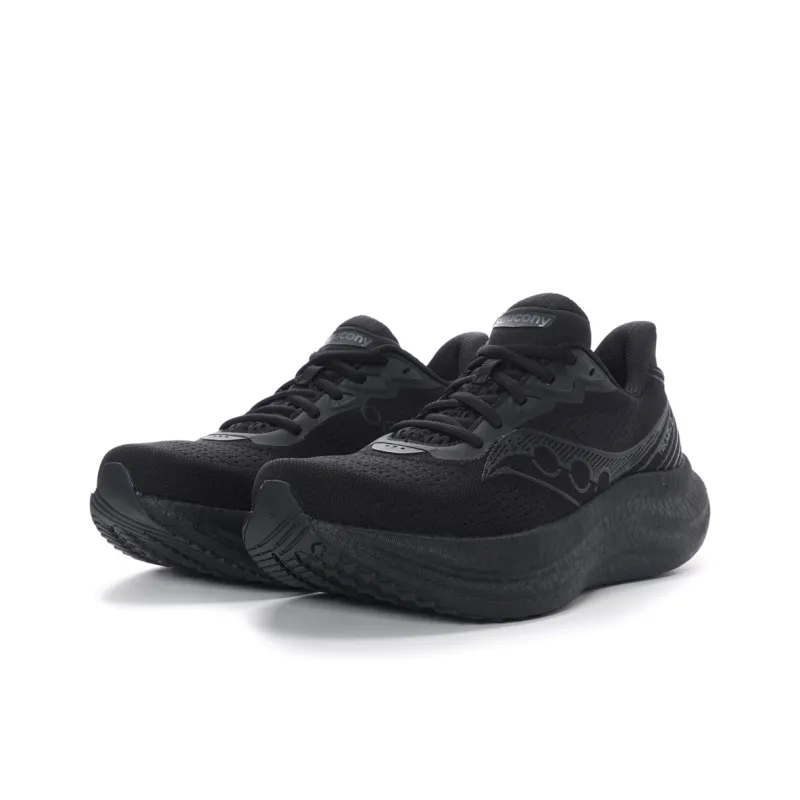 Saucony Anti Slip Wear Resistant Low Top Running Shoes Women's Black-2
