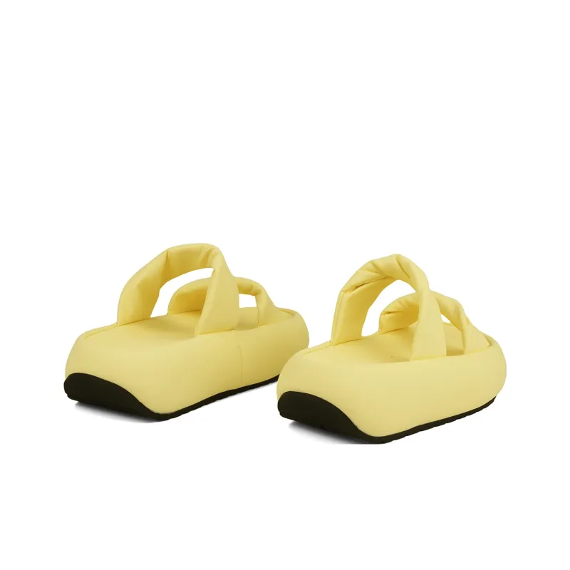 N6N8 Slide Slippers Women's Yellow, Ivory-4