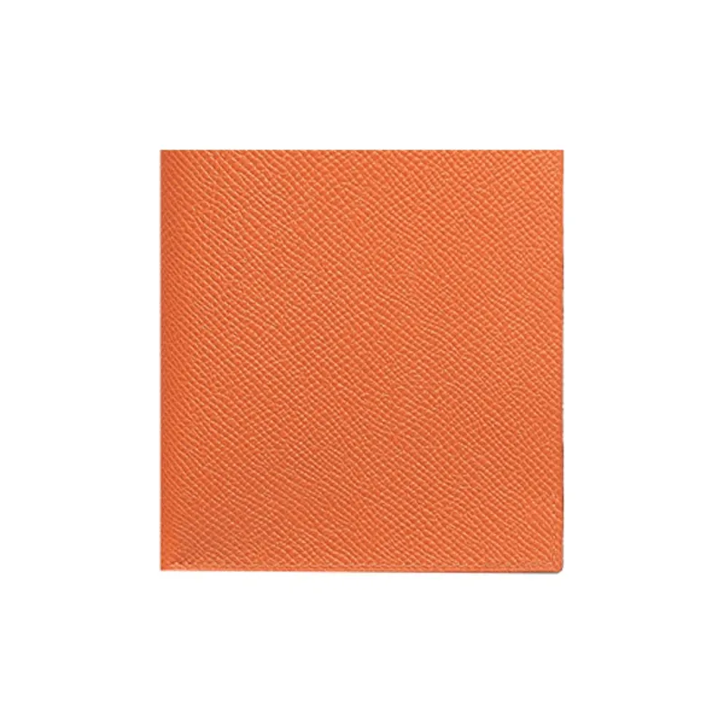 HERMES Tarmac Epsom Calfskin Passport Holder Women's 93 Orange-2