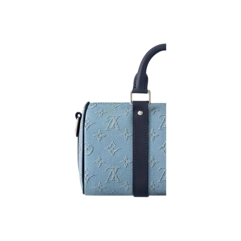 LOUIS VUITTON Monogram Heritage Coated Canvas Shoulder Bag, Crossbody Bag, Handbag Men's Blue Denim Blue-4