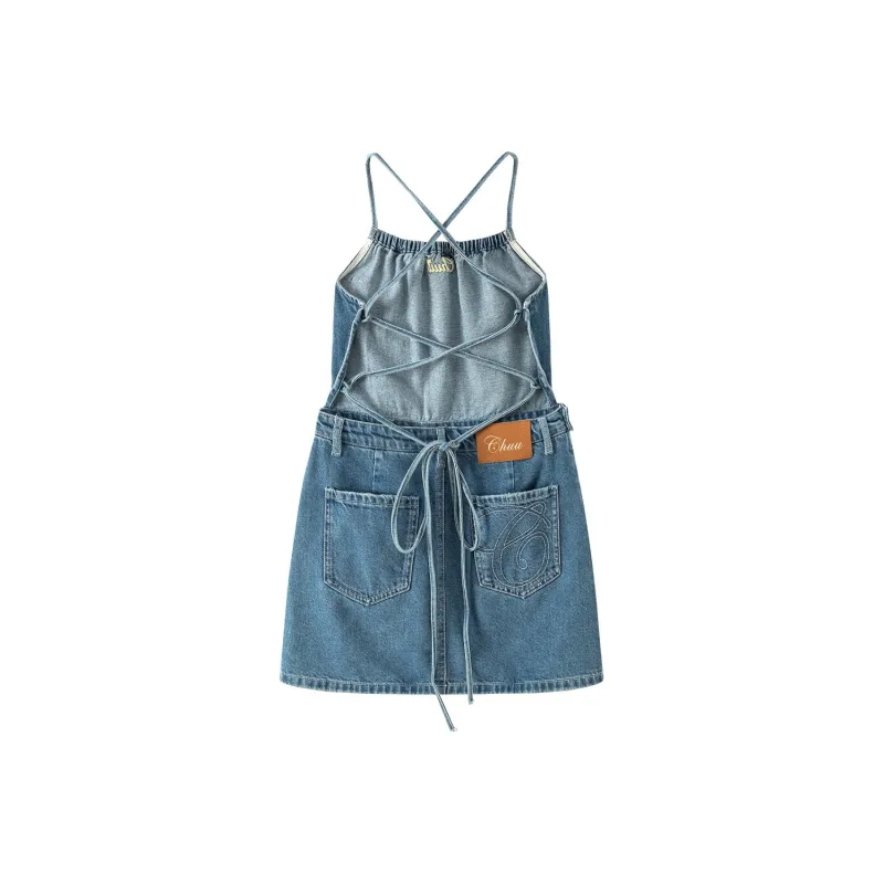 CHUU Slip Dresses Women's Medium Denim Blue-1