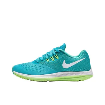 Nike Zoom Winflo 4 Abrasion Resistant Low Top Casual Running Shoes Women's Blue