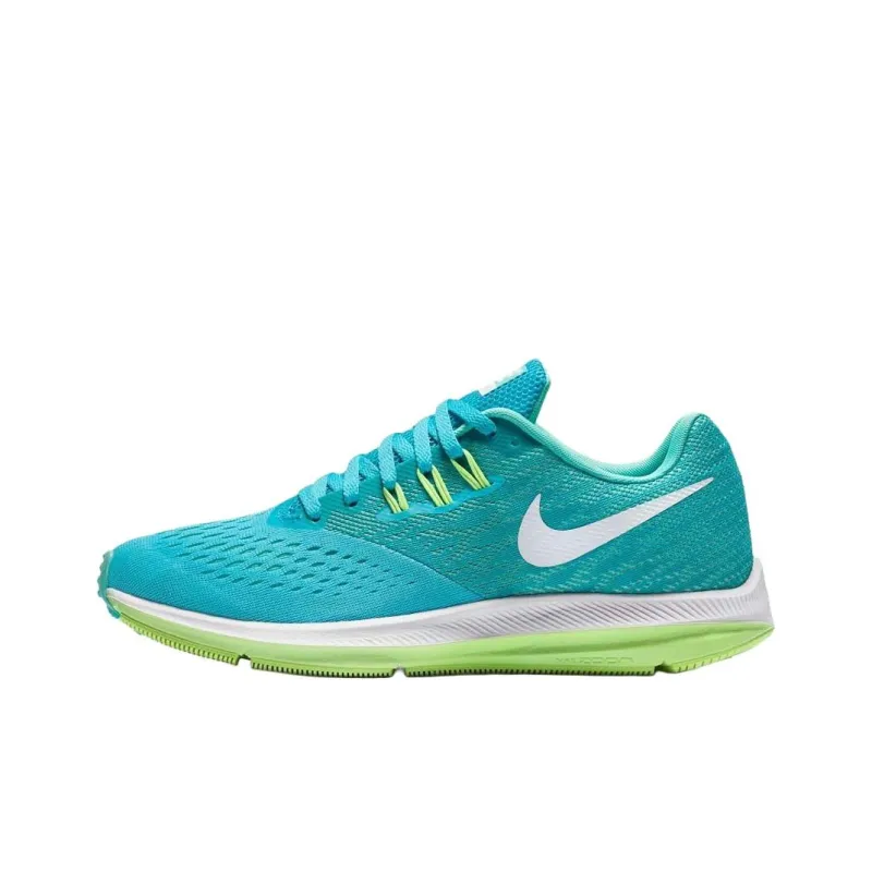 Nike Zoom Winflo 4 Abrasion Resistant Low Top Casual Running Shoes Women's Blue-0