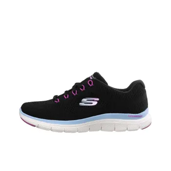 Skechers Flex Appeal 4.0 Abrasion Resistant Low Top Casual Shoes Women's Black