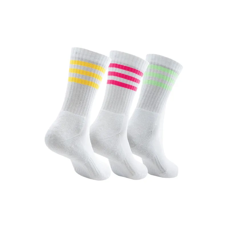 Adidas 3 STRIPES CUSHIONED CREW SOCKS 3 PAIRS Mid Calf Socks Unisex 3 Pack-1