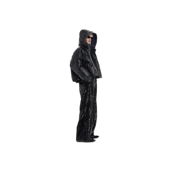 MEFUR Casual Pants Women's Sequins Black