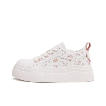 TTKJ Low Top Skateboard Shoes Women's Cream White