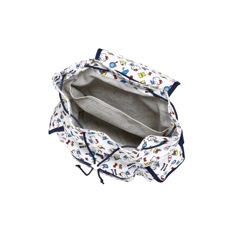 Zgo Hello Kitty Polyester Attractive Backpack Regular Women's White Blue-3