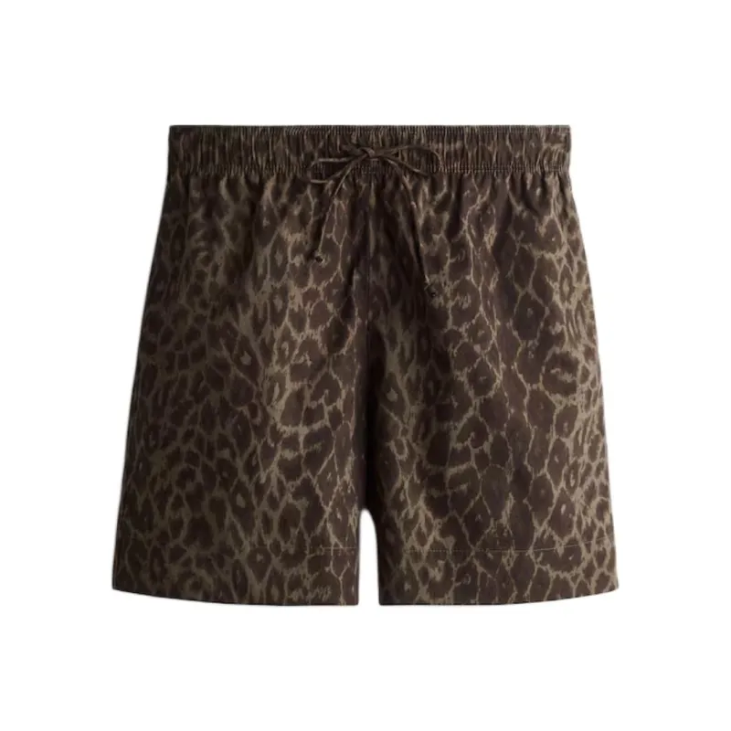 H&M Casual Shorts Women's Beige/Dark Brown-0