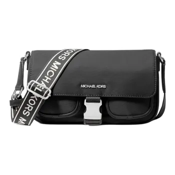 MICHAEL KORS Nylon Messenger Bag, Shoulder Bag, Crossbody Bag Medium Size Women's Black