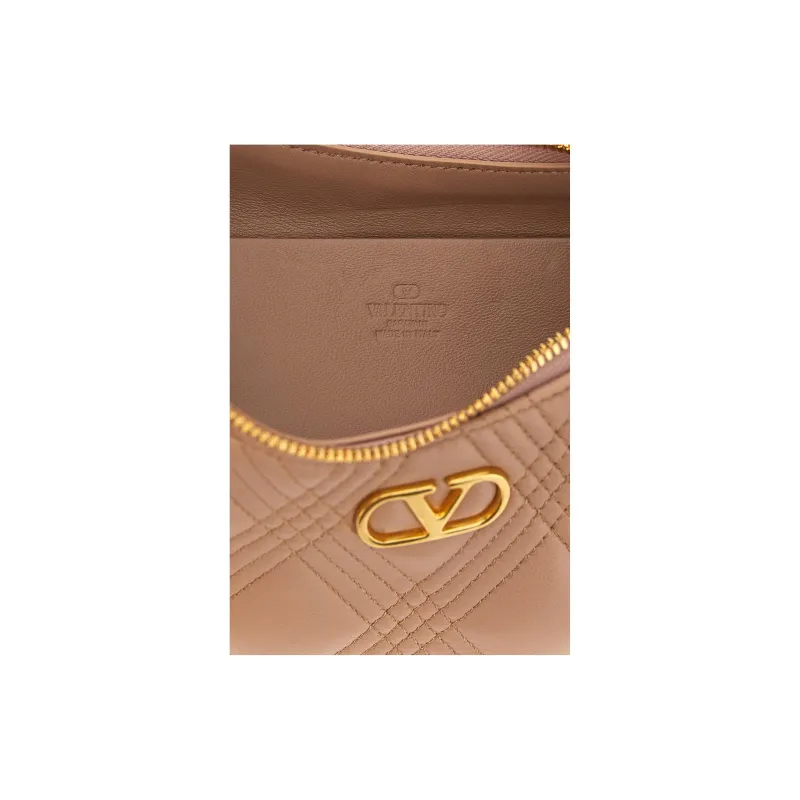Valentino Sheepskin Shoulder Bag Mini Women's Nude Pink-3
