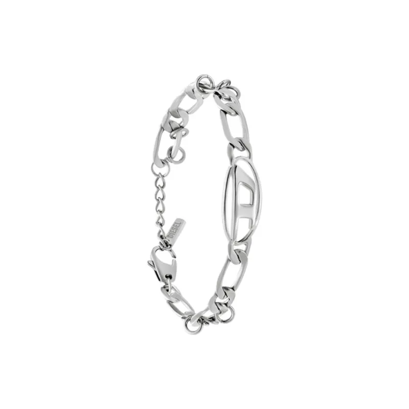 DIESEL Copper Alloy, Steel, Zirconia Bracelets Unisex Silver-1