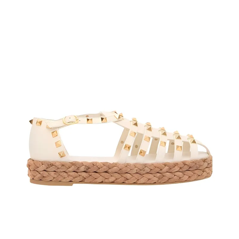 Valentino Roman Sandals Women's White-1