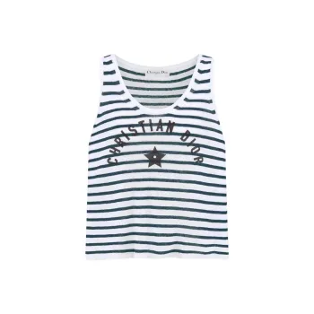 DIOR Tank Top Women's Blue White