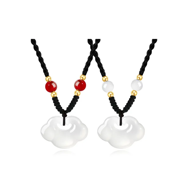 Fortune Gold Chalcedony Necklaces Unisex-6