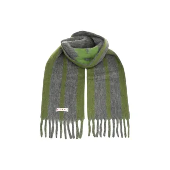 MARNI Striped Fringed Scarf