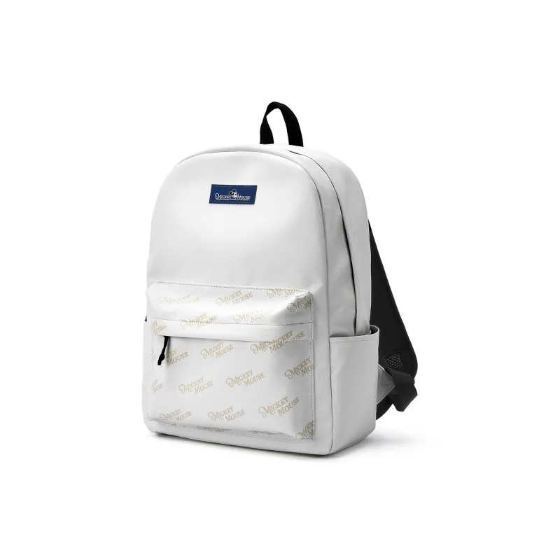Disney Mickey Series Fabric Backpack Laptop Bag Unisex White/Pink/Black-1