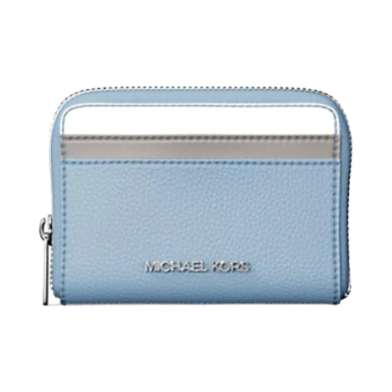 MICHAEL KORS Jet Set Polyurethane Wallet Medium Size Unisex Blue-0