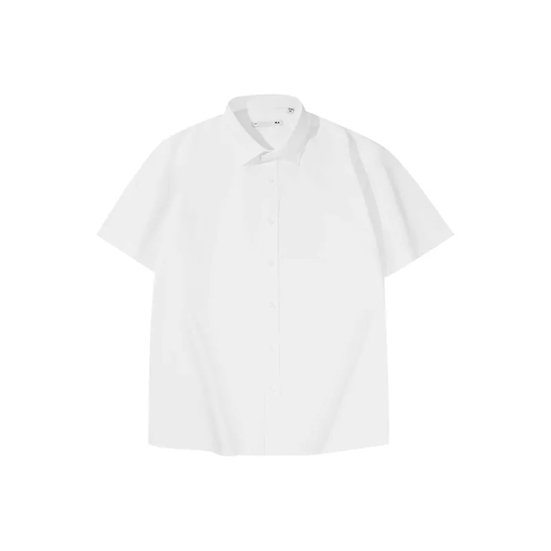 HLA Moisture Absorption Quick Dry 100% Cotton DP Iron Free Short Sleeved Formal Wear Shirt Men's-0